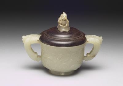 图片[2]-Jade gui-shaped incense burner with carved chi-dragon pattern, Ming dynasty (1368-1644)-China Archive